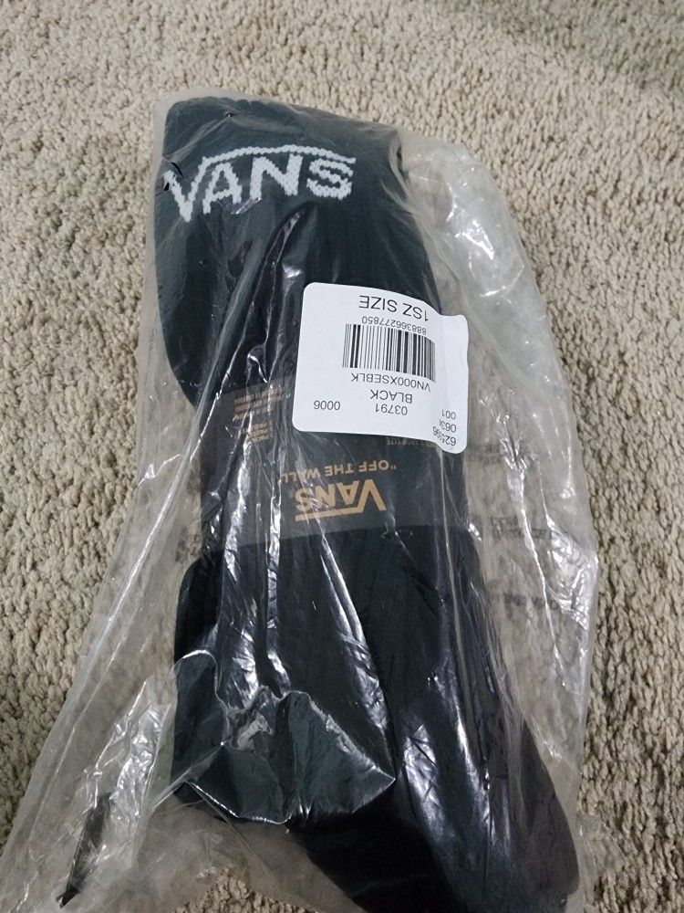 New Vans Long Socks Black Size 9.5-13