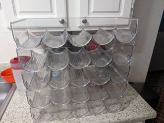 5 Piece Transparent Wine Bottle Rack Holder