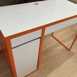 IKEA Small Desk Orange White