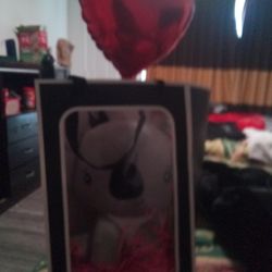 Koala bear stuffed animal and heart balloon gift