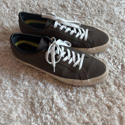 $30 converse with lunarlon brown leather skate shoes cons Men’s size  12