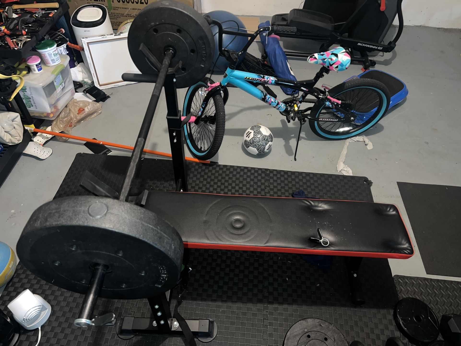 Weight Bench Press And Squat Rack