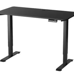 48 in. Maple Steel Electric Adjustable Standing Desk Stand Up Workstation with Control