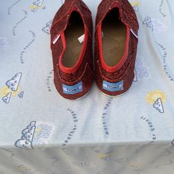 Tom Shoes Red Sparkling 