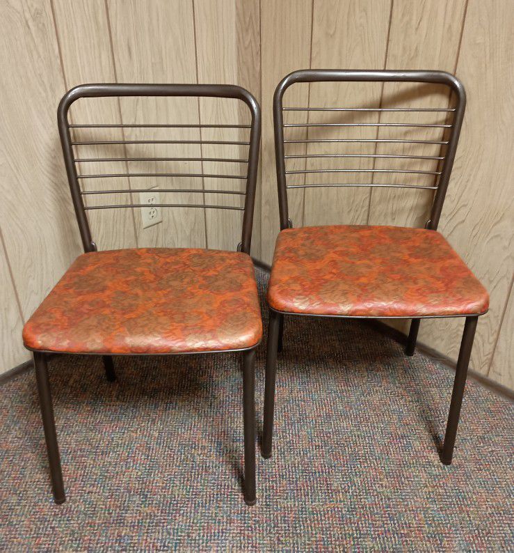 Mid Century Retro Hamilton Cosco Vintage Folding Chairs a Pair 