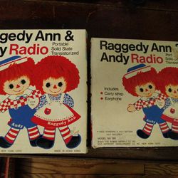 Two 1973 Raggedy Ann & Andy Radio's