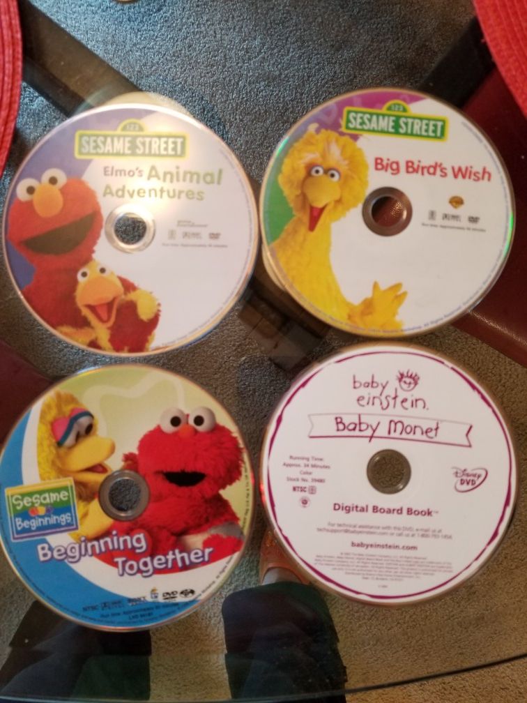 Sesame Street and Baby Enstein DVDs