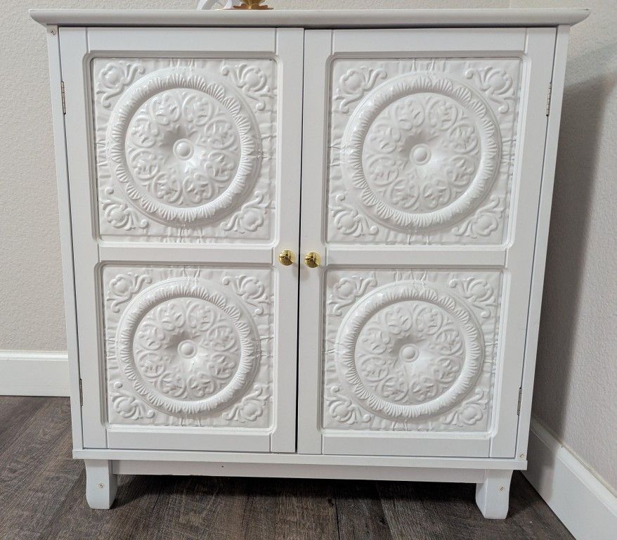 Wayfair Wooden Carved 2-door Cabinet -white