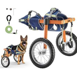 VEVOR Dog Wheelchair for Back Legs, Lightweight 2 Wheels Pet Wheelchair, Height, Width & Length Adjustable, Dog Cart with Shock-Absorbing Wheels, for 