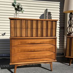 Mid Century Tallboy Dresser by United Furniture