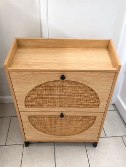 Wooden shelves for shoes