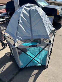 Summer hexagon outdoor playpen with cover