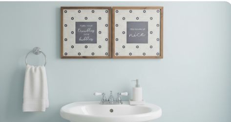 Cozy Farmhouse Bathroom Decor Signs (Set of 2)