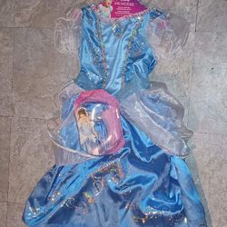 Disney princess cinderella Costume Dresses Gloves Bracelet Jewels  Majestic Dress