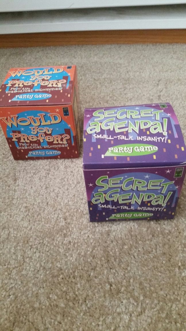 $3 - 2 New Games: Secret Agenda & Would You Prefer