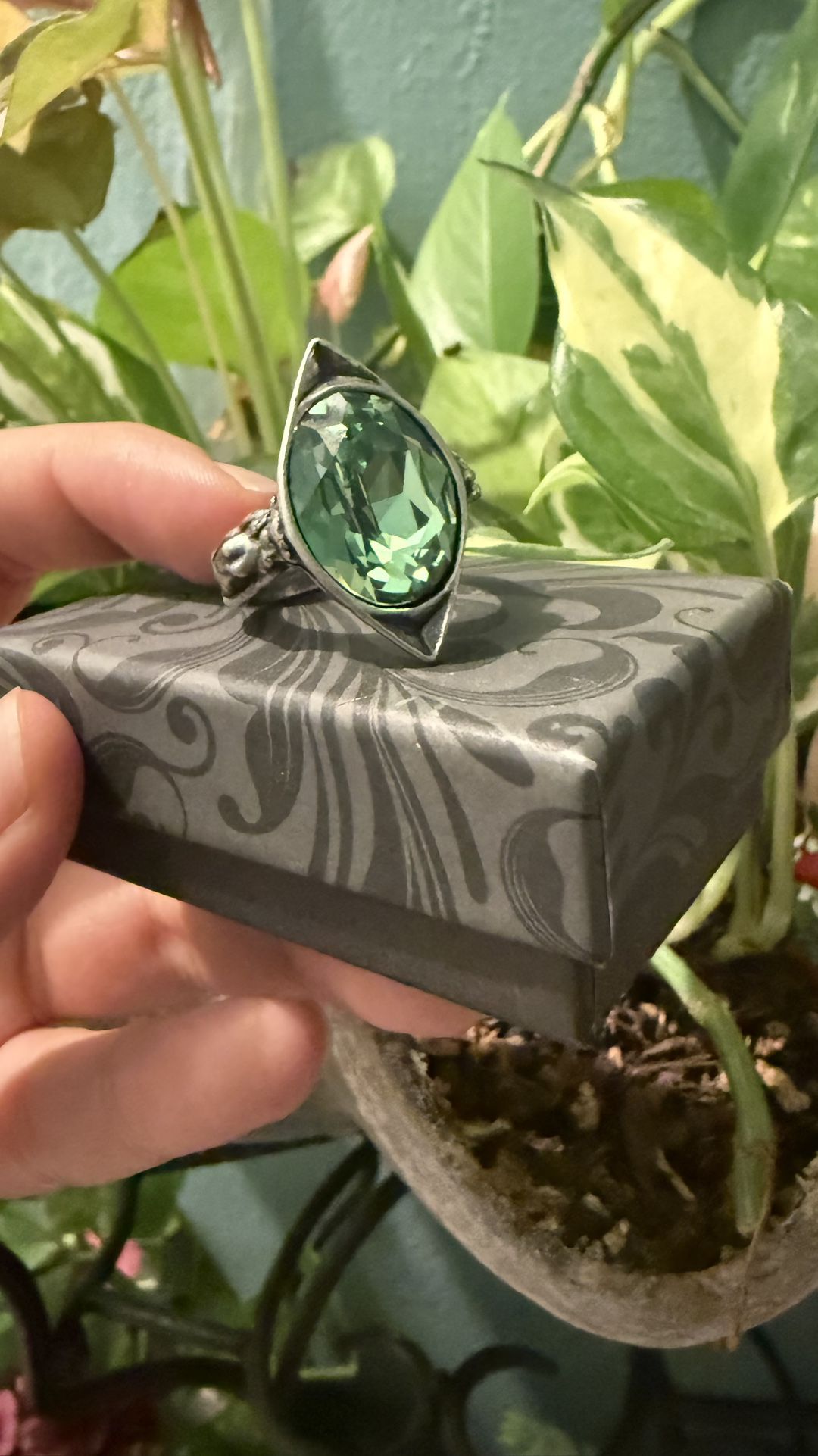 Green Gem Ring ( Unisex )