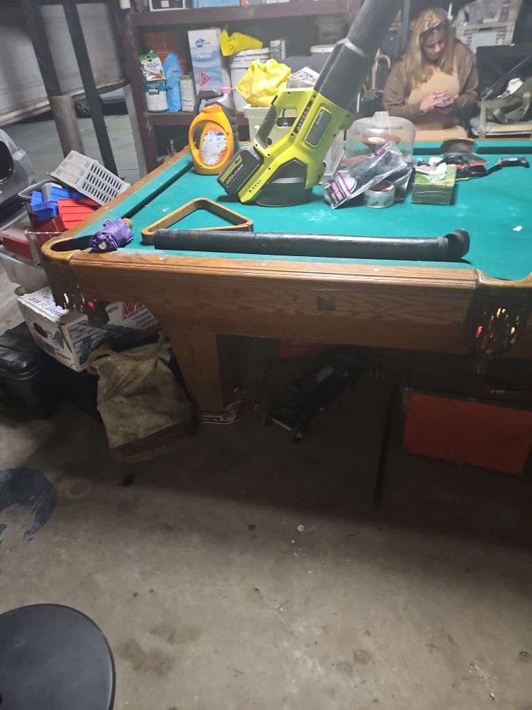 Pool Table Balls Sticks Rack 