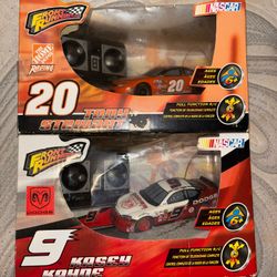 Two Remote Control NASCAR Race Cars Vintage 