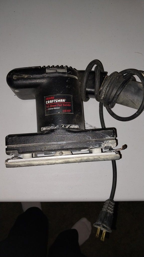 Sears Craftsman Sander - 1/3 Sheets Pad Sander Orbital Motion