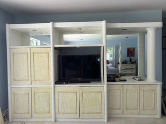 Large Wall Unit & TV Console 130” W x 30” D x 82” H