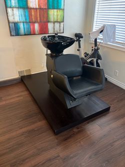 Salon Shampoo Bowl Chair Unit