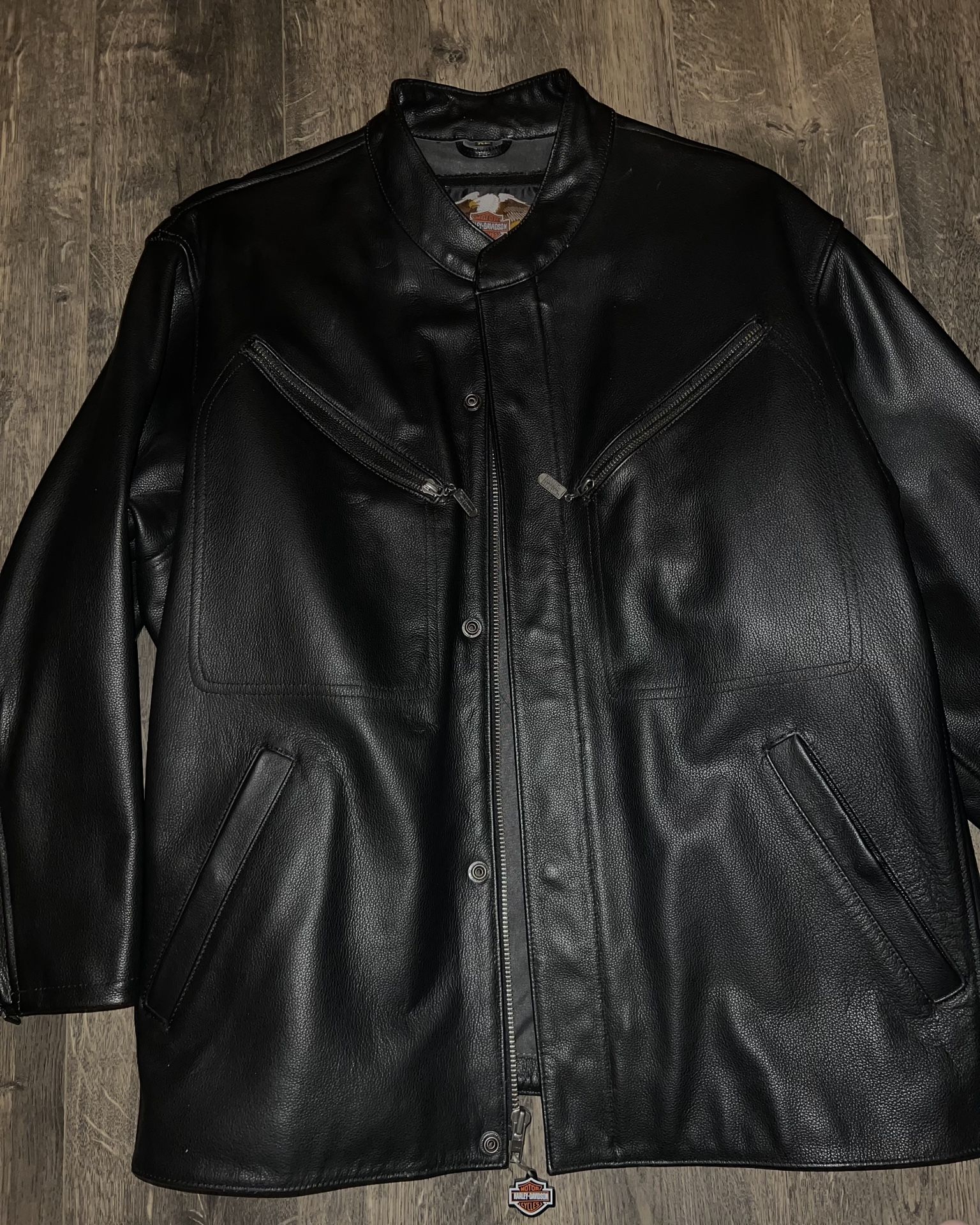 NEW Harley Davidson Embossed Leather Jacket