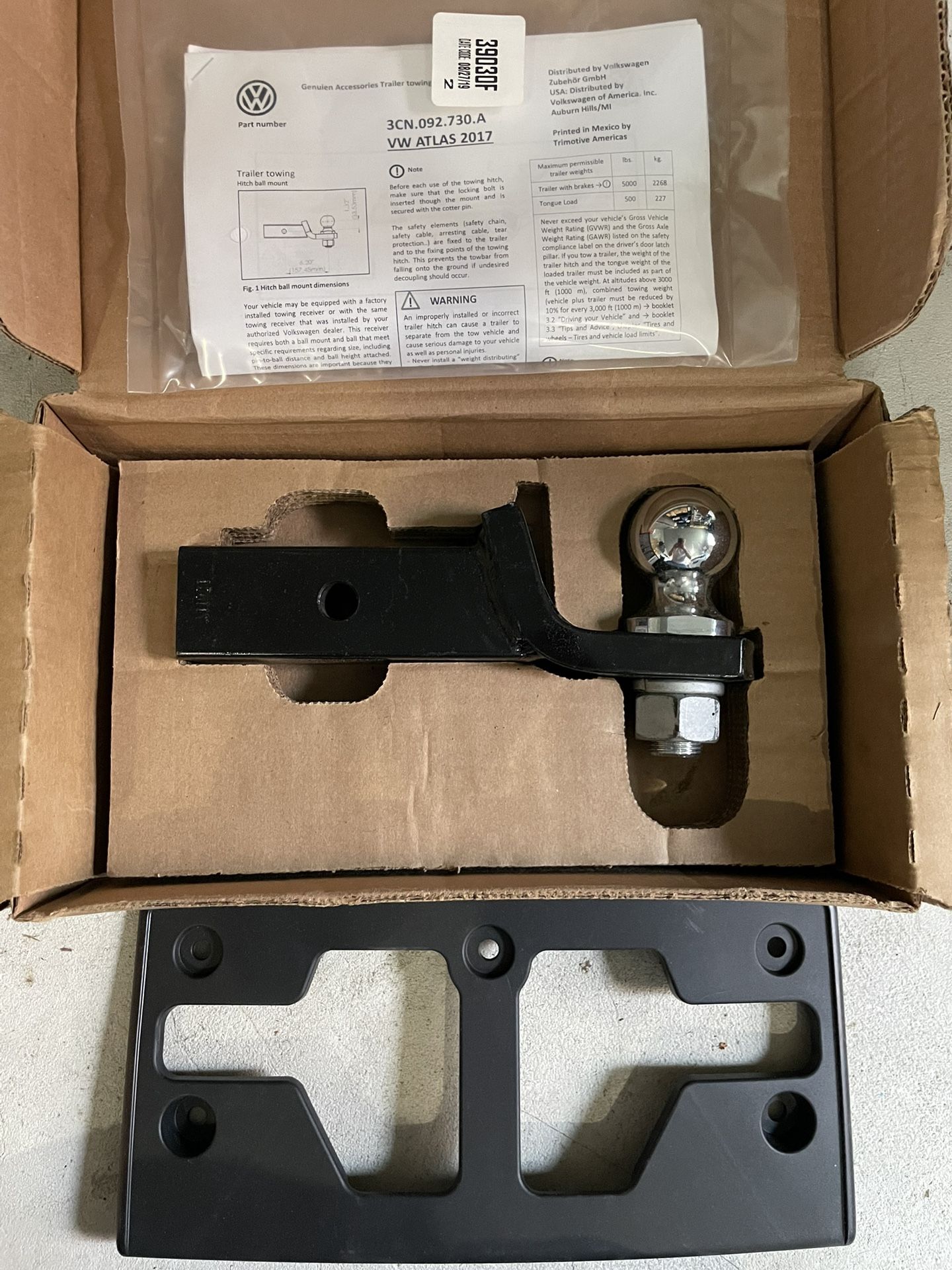 VW Ball Mount Tow Hitch