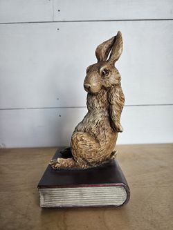 Single Bunny on Book, Bookend