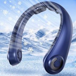 Brandnew Neck Fans Wearable Neck Fan Bladeless Lightweight Fan Personal Cooling, that Blow Cold Air, 5 Speeds, Portable, Rechargeable, USB, for Hot Fl