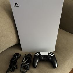 Sony PlayStation 5 Console Great Work shape comes with all cables and One controller factory. Reset it ready for new owner. $300 cash please.