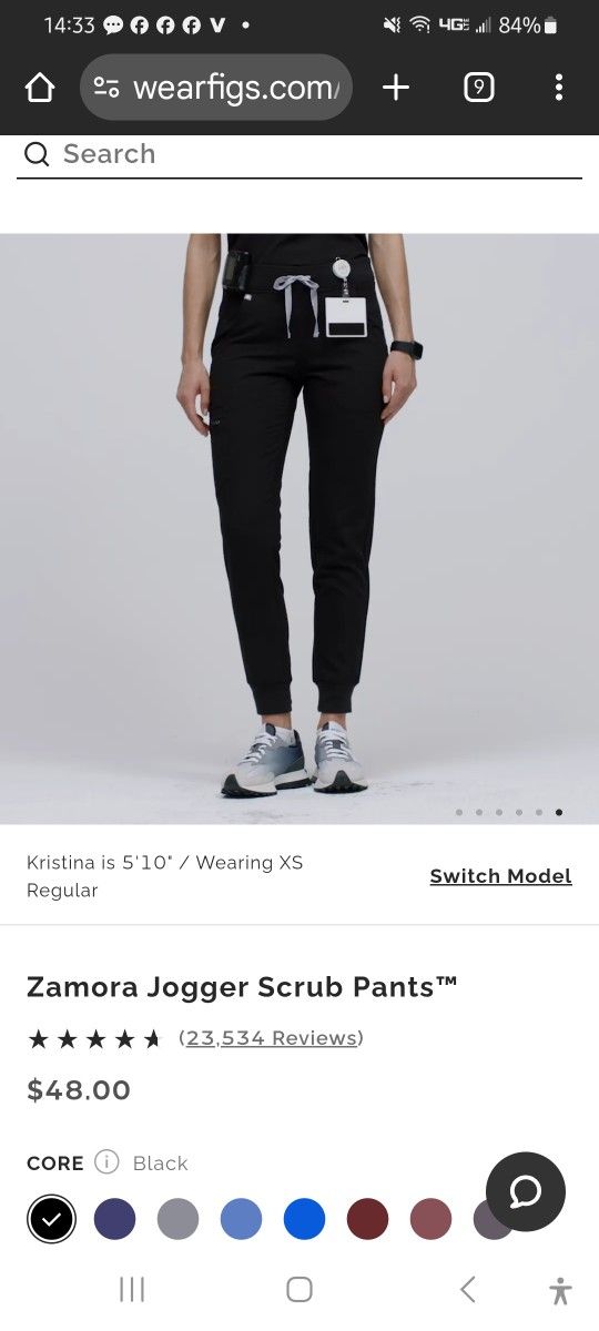 Figs jogger style scrub pants.