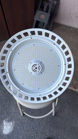 High bay light, LED.  14” X  14” Wet location