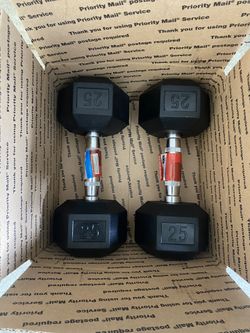 25lb dumbbell set 50lbs total!!
