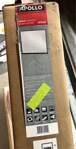 Apollo Presentation Products Tripod Projection Screen (Model #PT6060)