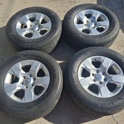 Set Of Tires And Wheels. 1 New. 3 Low Milage