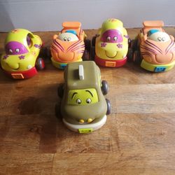 Battat B. Wheeee-ls! Soft Cars   BUNDLE