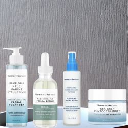 NEW Vitamins & Sea Beauty Skincare Bundle - Cleanser Elixir Moisturizer & Serum
