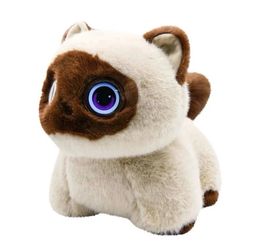 AI Companion Pixie Paw Smart Pet Interactive Plush Siamese Cat Voice Responsive Touch Activated