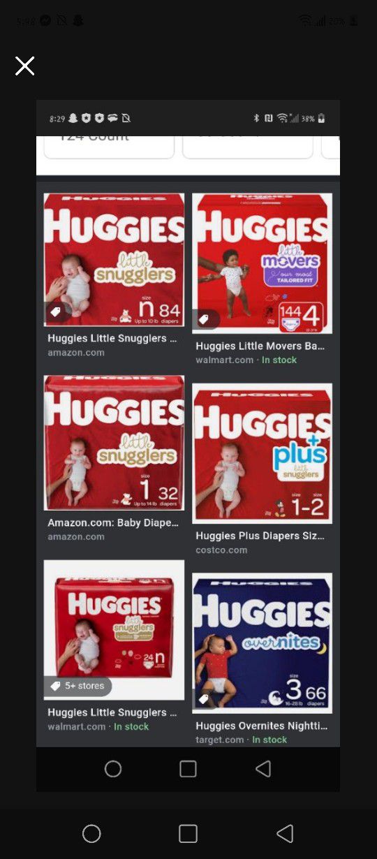 Huggies And Pampers Diapers All Different Sizes