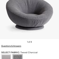 Pottery Barb Kids Swivel Egg Chair. 