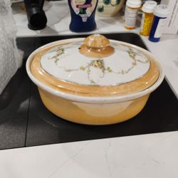 Vintage Rrc Heat Proof China Casserole Dish