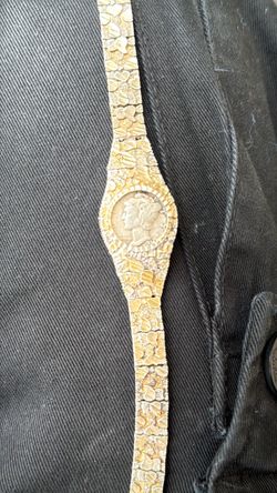 1934 Mercury dime silver nugget bracelet