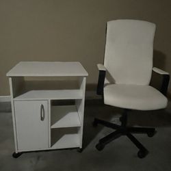 Printer Table; Desk chair