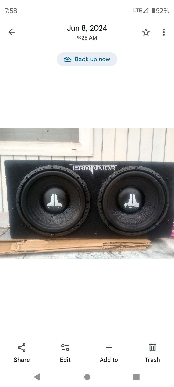 12" JL AUDIO SUBS