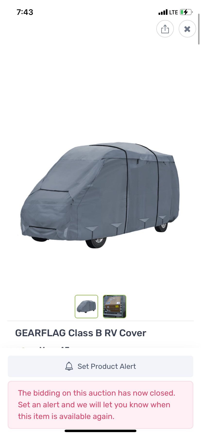 New Cover Gearflag Class B  RV 