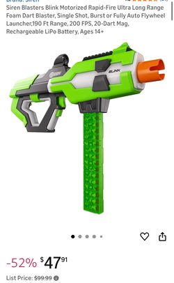 Motorize Blastr Long Range Foam Dart, 3 Modes