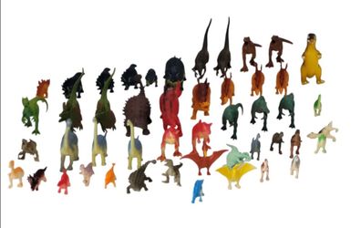 (#2) (Lot Of 48) Huge Mixed Assorted Bundle Dinosaurs Plastic Toys Educational.
The product is a huge mixed assorted bundle of 48 mini dinosaur plasti