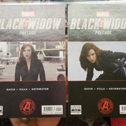 MARVEL BLACK WIDOW Movie PRELUDE Comics 1 & 2 Scarlet Johansson Covers 2020 VG/F