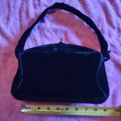 Vintage Black Velvet Purse Edwards Bags Ltd
