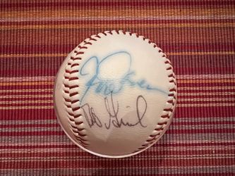 Angel’s Team Baseball Signed By Hall Of Game Player Rod Carew. Also Signed By Bobby Grich. Autographs Not Authenticated. 